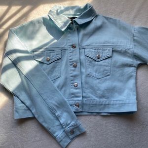 Blue cropped jacket